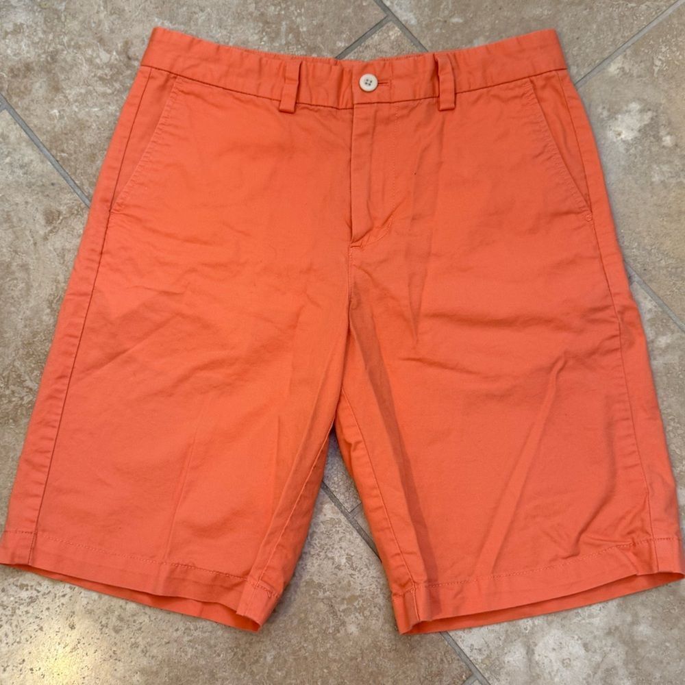 Vineyard Vines Orange Flat-Front Men's Shorts